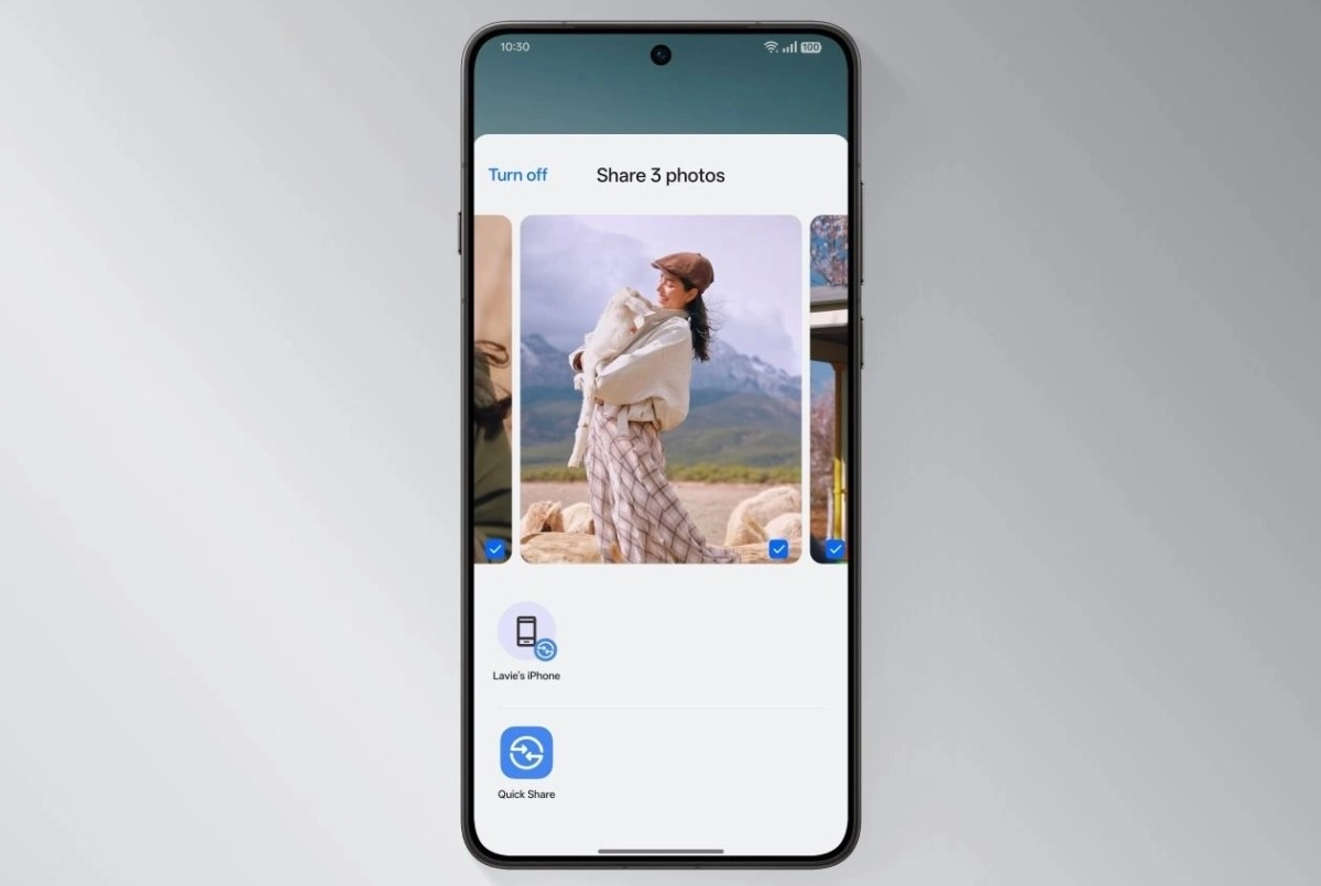 Quick Share interface on Oppo Find X9 Ultra.