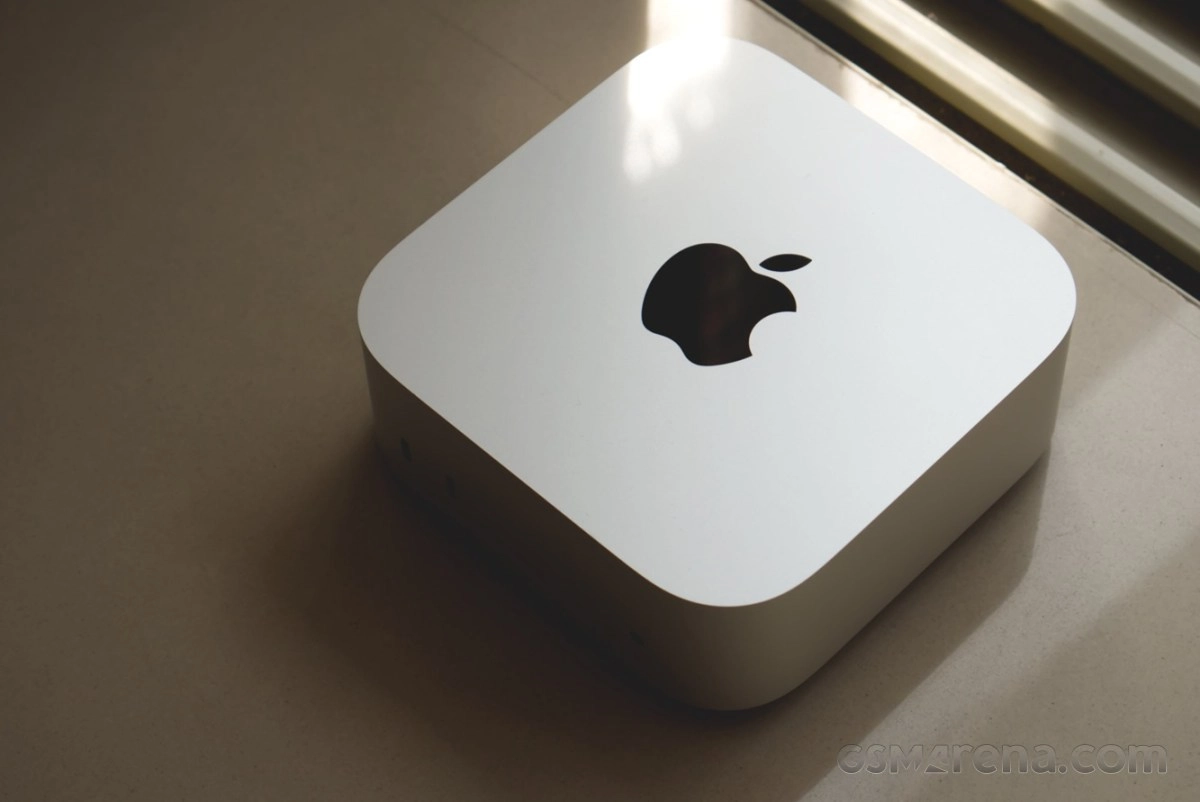 Apple Mac Mini with Apple logo