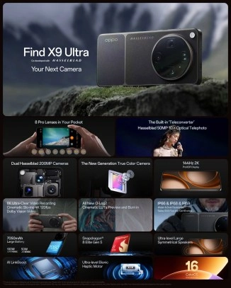 Oppo Find X9 Ultra promotional image