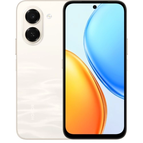 Honor Play 80 Plus white smartphone rear view