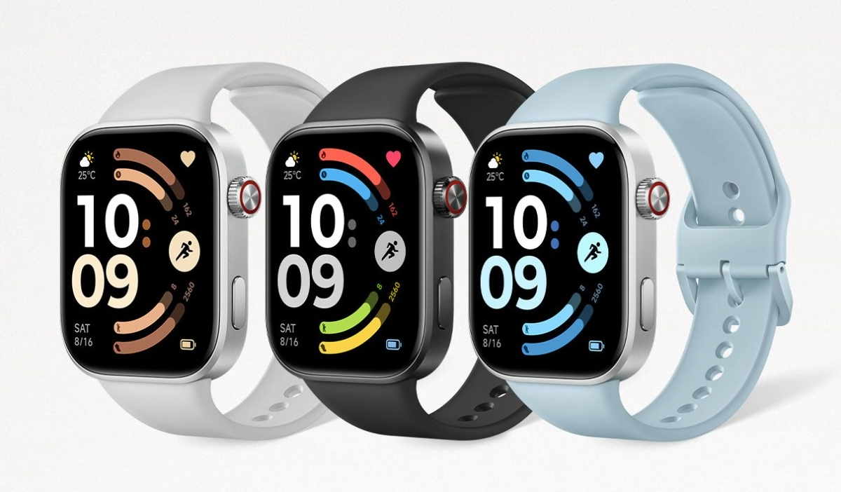 Redmi Watch 6 with large screen and multiple bands.