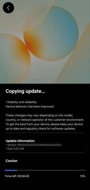 Samsung Buds update copying with stability improvements