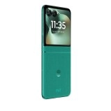 Motorola Razr 70 foldable phone in teal.
