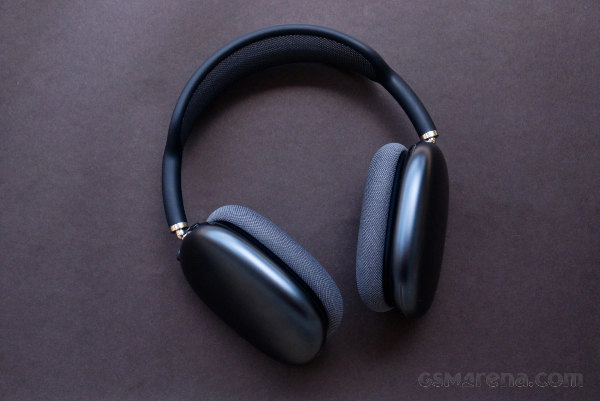 Space Gray Apple AirPods Max headphones.