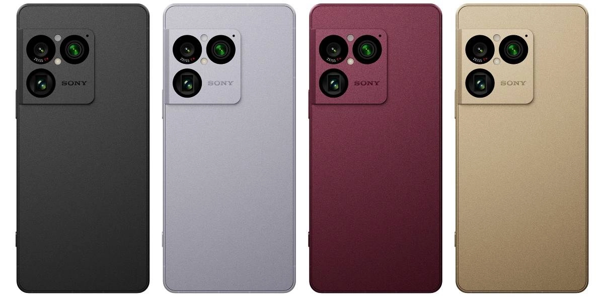 Sony Xperia 1 VIII rear cameras, four colors.