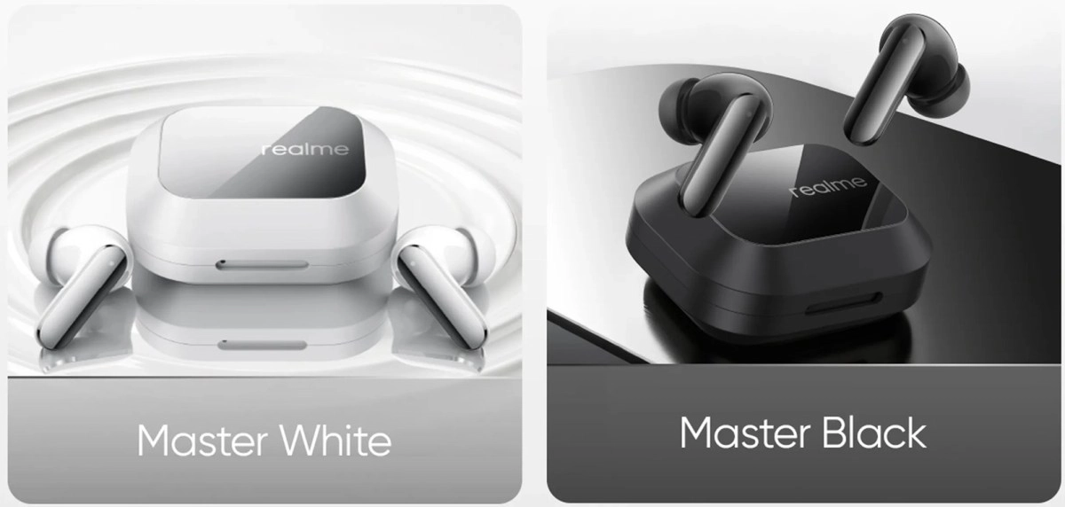Realme Buds Air8 Pro Master White and Black.