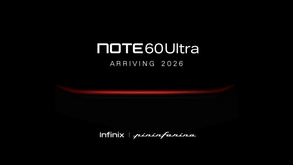 Infinix Note 60 Ultra Pininfarina design, arriving 2026.