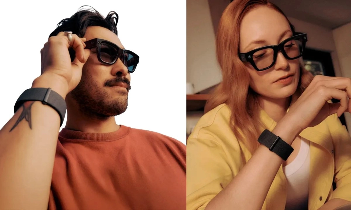 People wear Ray-Ban smart glasses and bracelets.