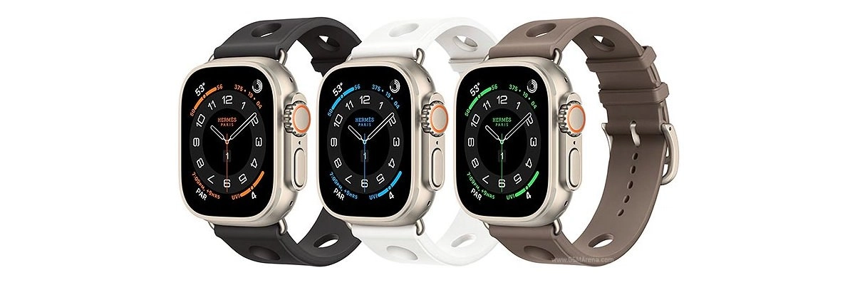Apple Watch Ultra 3 watches in different bands.