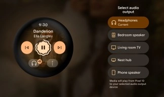 Wear OS 7 audio output selection screen