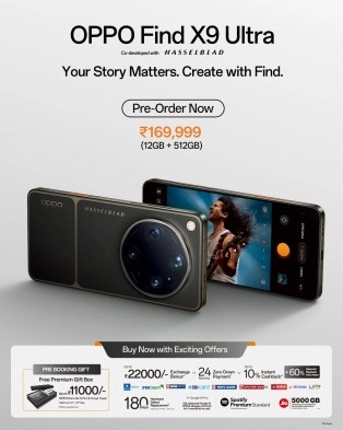 Oppo Find X9 Ultra smartphone with Hasselblad camera.