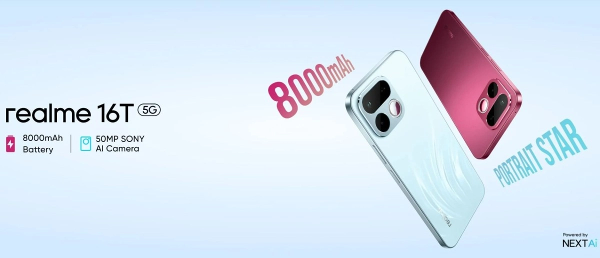 Realme 16T 5G with 8000mAh battery