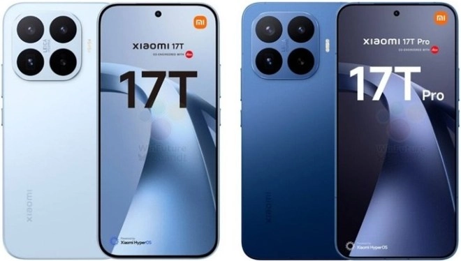 Xiaomi 17T and 17T Pro phone renders.