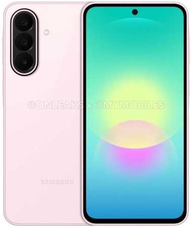 Pink Samsung Galaxy A27 render, triple camera