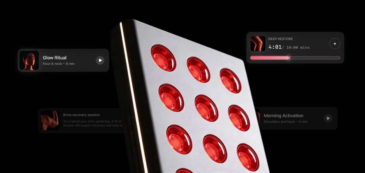 Ultrahuman Photon red light therapy device with app.