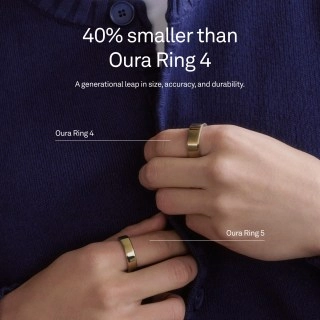 Oura Ring 5 compared to Oura Ring 4.
