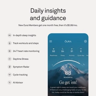 Oura Ring app showing readiness score and sleep data.