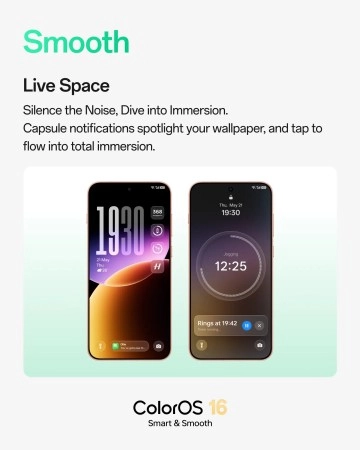 Oppo ColorOS 16 Live Space feature