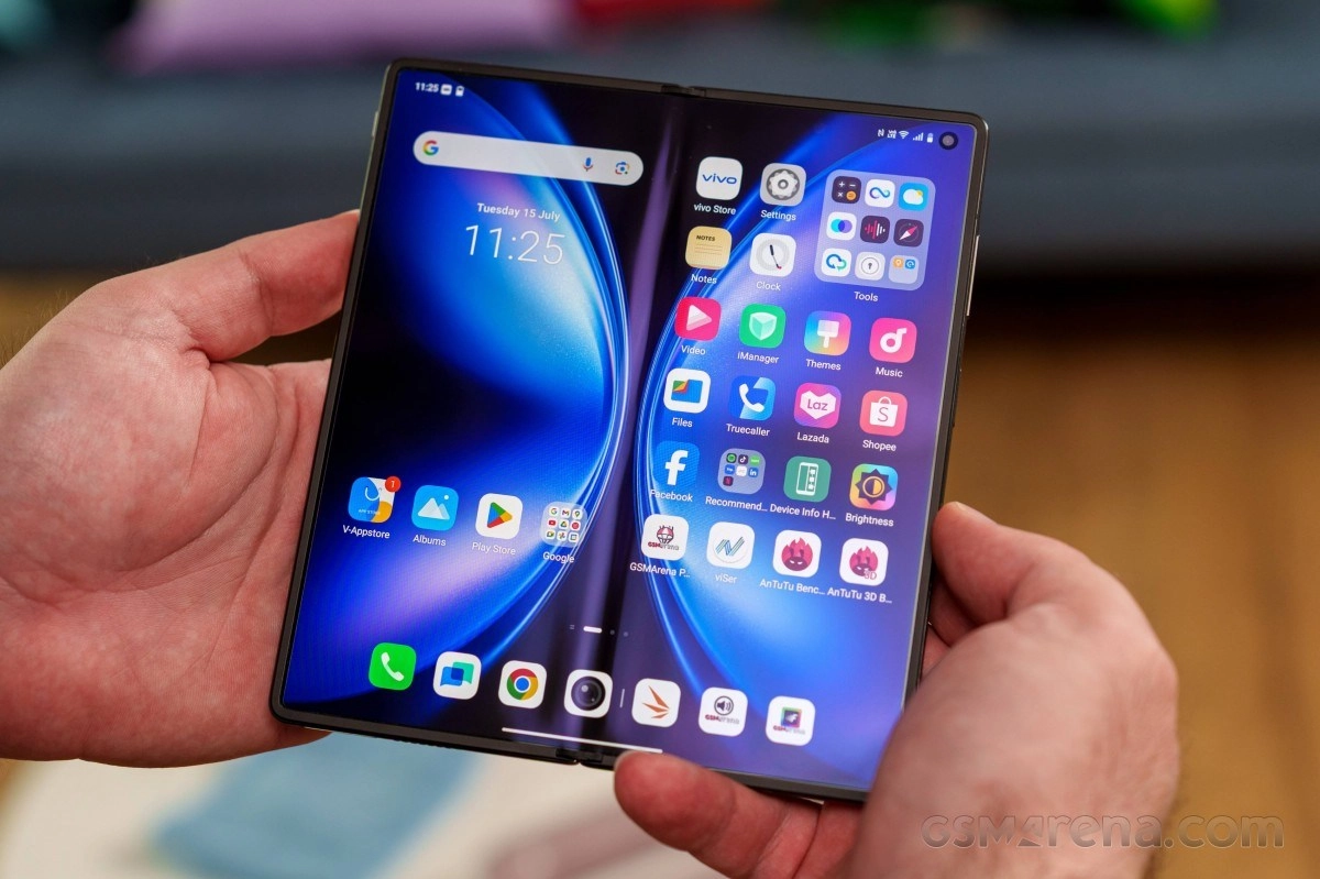 vivo X Fold6 foldable phone open on hands