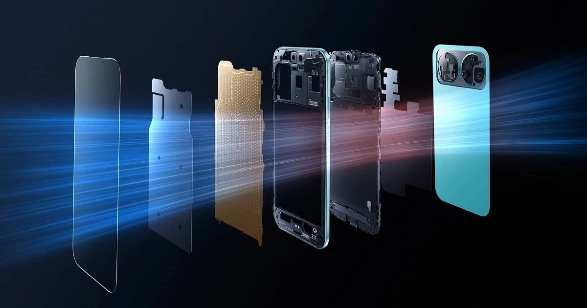 Huawei nova 16 internal components exploded view