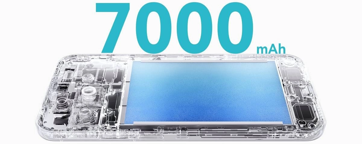 Huawei nova 16 Pro 7000mAh battery graphic.