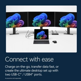 Surface Pro with triple monitor setup.