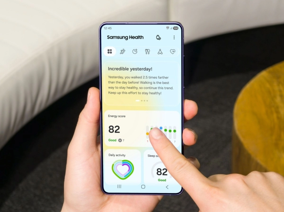 Samsung Health app showing new Galaxy Watch features.