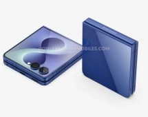 Blue Samsung Galaxy Z Flip8 open and folded.
