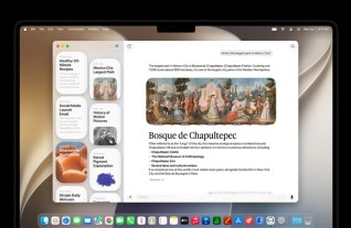 macOS 17 Golden Gate desktop with article preview.
