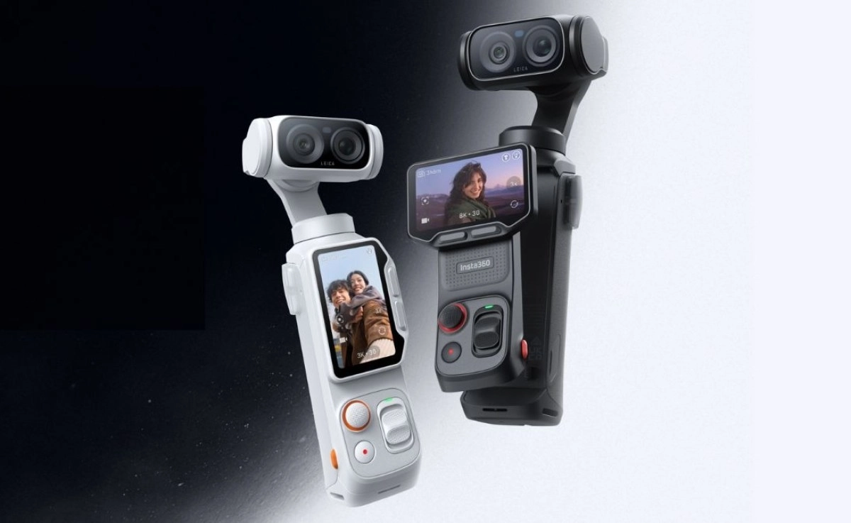 Insta360 Luna Ultra cameras in white and black.