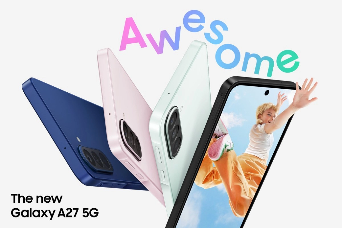 New Samsung Galaxy A27 5G in multiple colors.
