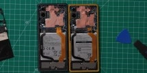 Trump Mobile T1 phone teardown revealing internal components.