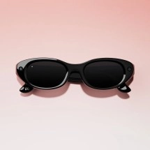 Black Meta smart glasses by EssilorLuxottica.