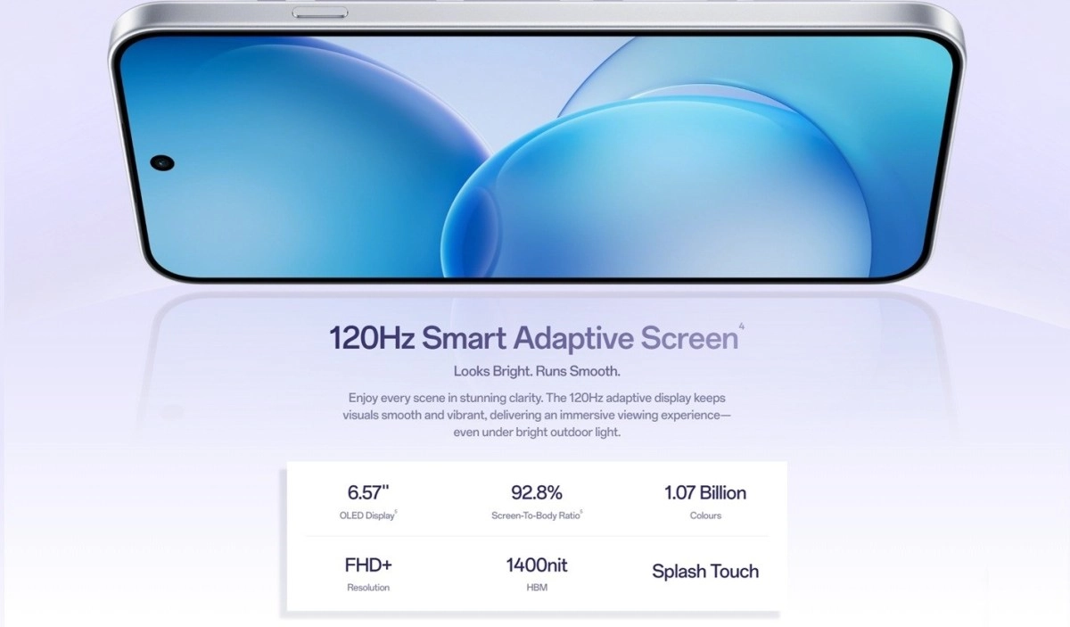 Oppo Reno16 FS 120Hz Smart Adaptive Screen