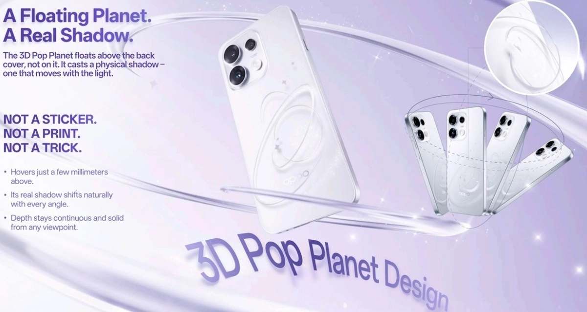 Oppo Reno16 F/FS 3D Pop Planet floating design