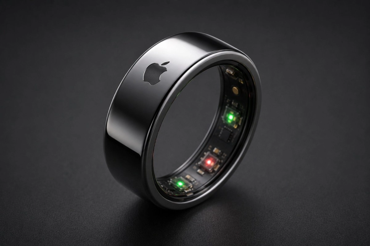 Apple smart ring concept with internal sensors and LEDs