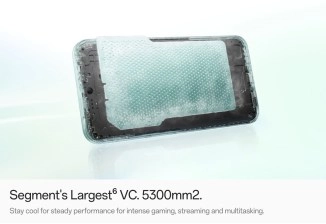 OnePlus N6 cooling system VC area.