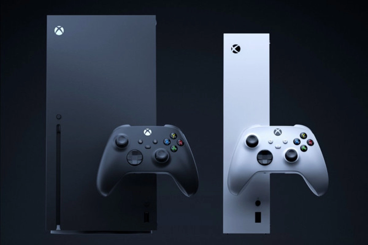Xbox Series X and Series S consoles with controllers.