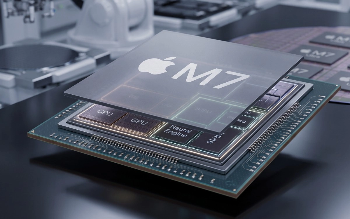 Apple M7 chip with Neural Engine for AI
