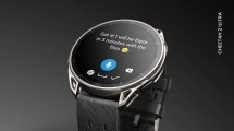 Amazfit smartwatch displaying forwarded iOS notification.
