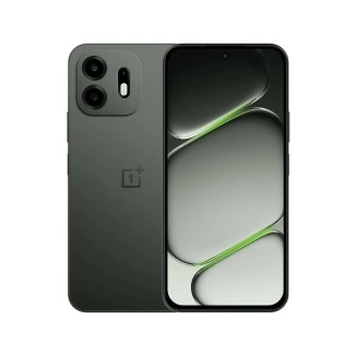OnePlus N6 dark grey smartphone back and front