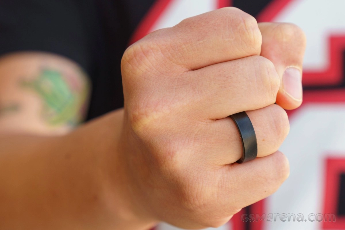 Black Galaxy Ring on finger