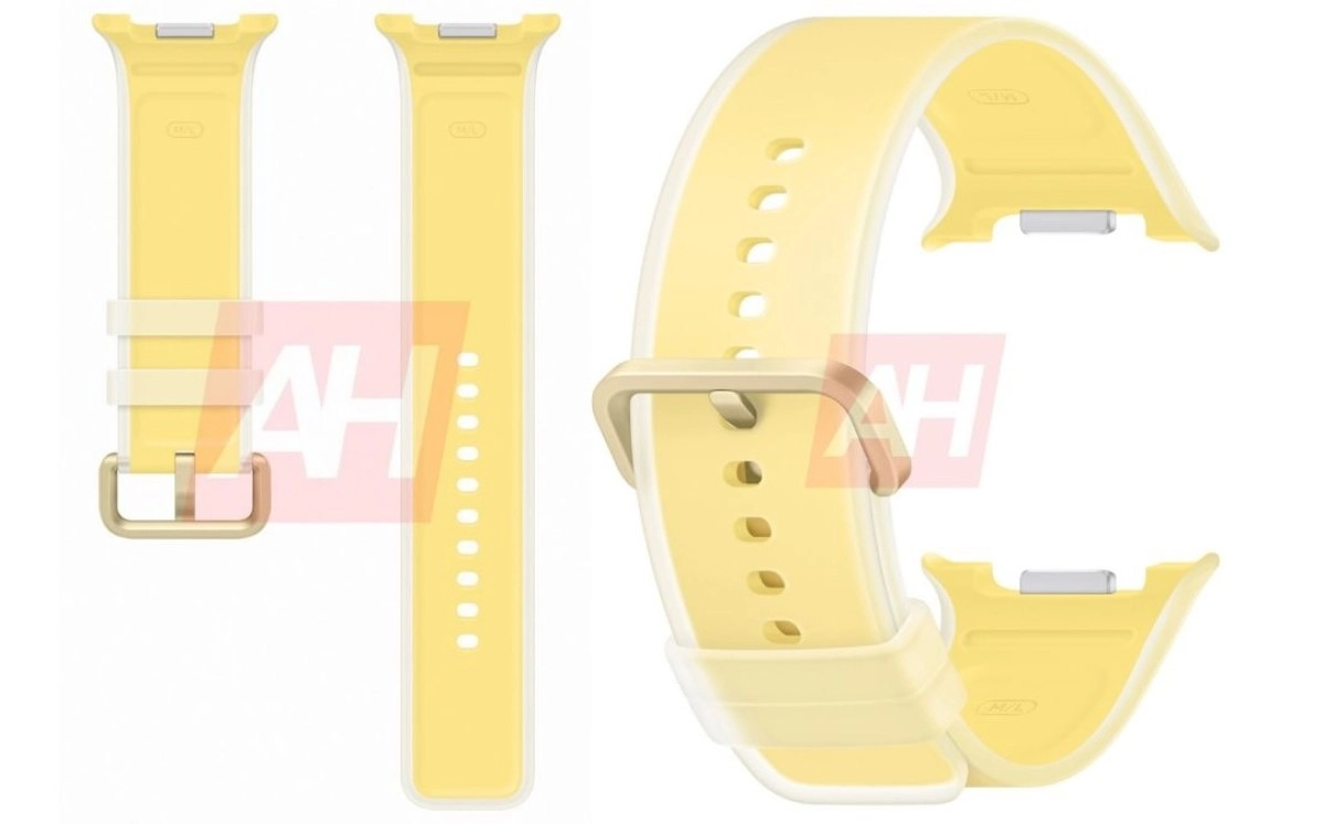 Leaked yellow silicone Samsung Galaxy Watch band