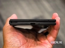 Black Galaxy Z Fold8 dummy unit held in hand