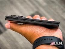 Black Galaxy Z Fold 8 dummy held in hand.