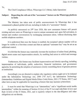 Indian government order to pause WhatsApp usernames rollout