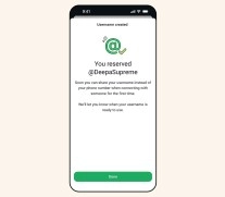 WhatsApp username feature 'You reserved @DeepaSupreme'