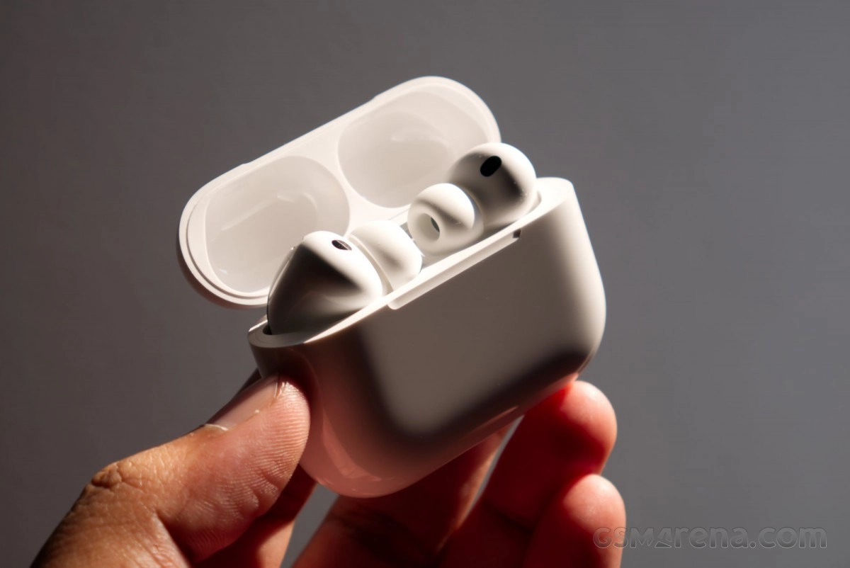 Apple AirPods Pro with open charging case.