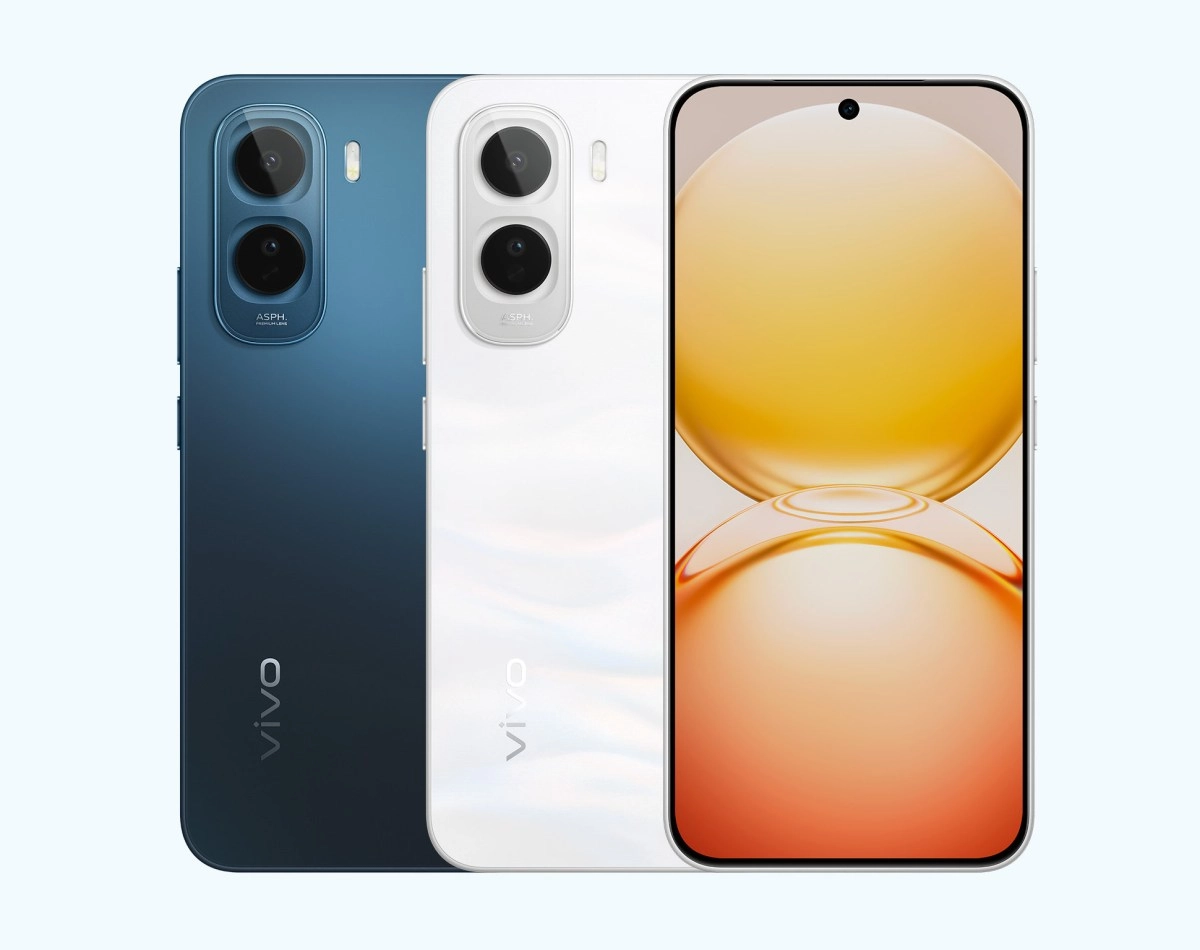 Vivo Y500 4G in blue and white colors.
