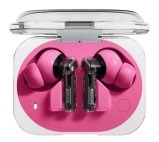 Nothing Ear (3a) pink earbuds in charging case.